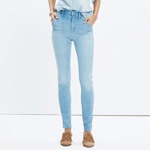 Madewell rivet thread extra high rise skinny jeans